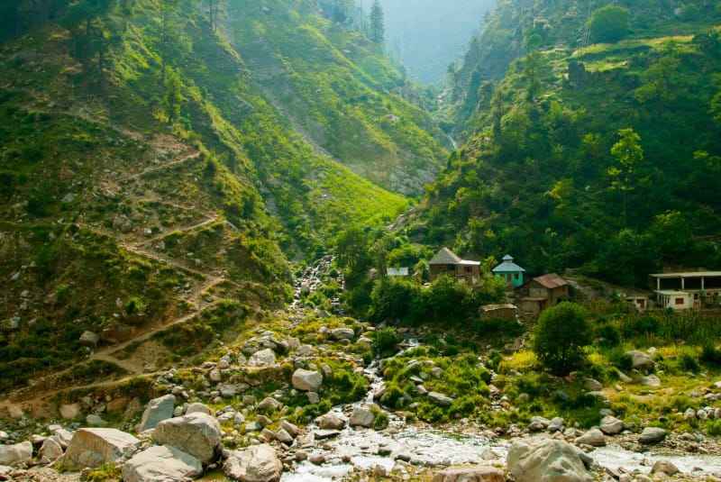 Beautiful Scenic View from Jammu to Srinagar Road, Jammu and Kashmir state, India