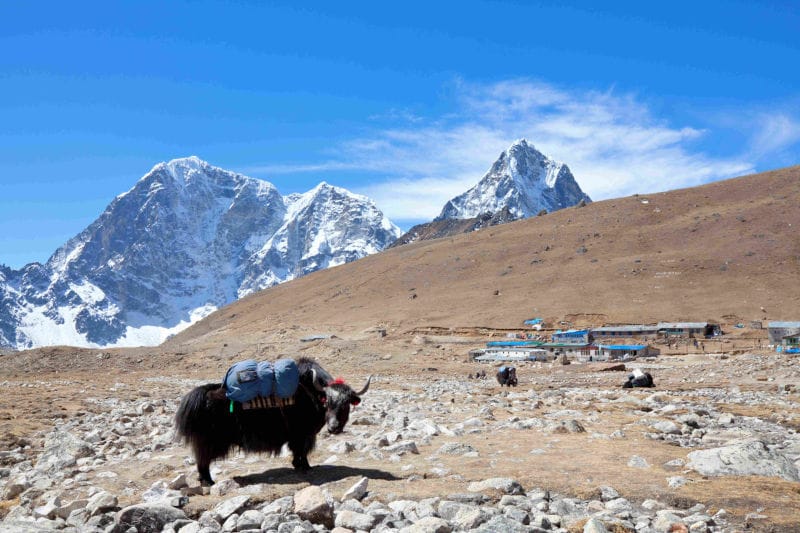 Mountains in Sagarmatha region, Himalaya